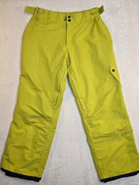 Morrow Snowboard Skiing Cargo Pants Mens Large Yellow High Visibility Waterproof